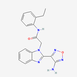 2-[2-(4-AMINO-1,2,5-OXADIAZOL-3-YL)-1H-1,3-BENZODIAZOL-1-YL]-N-(2-ETHYLPHENYL)ACETAMIDE