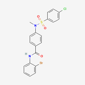 N-(2-bromophenyl)-4-[[(4-chlorophenyl)sulfonyl](methyl)amino]benzamide