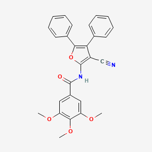 N-(3-cyano-4,5-diphenyl-2-furyl)-3,4,5-trimethoxybenzamide