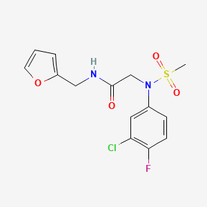 N~2~-(3-chloro-4-fluorophenyl)-N~1~-(2-furylmethyl)-N~2~-(methylsulfonyl)glycinamide