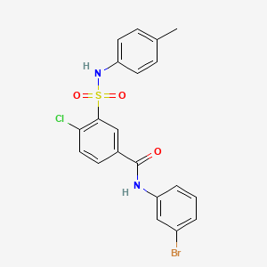 N-(3-bromophenyl)-4-chloro-3-[(4-methylphenyl)sulfamoyl]benzamide