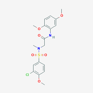 N~2~-[(3-chloro-4-methoxyphenyl)sulfonyl]-N-(2,5-dimethoxyphenyl)-N~2~-methylglycinamide