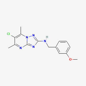 6-chloro-N-[(3-methoxyphenyl)methyl]-5,7-dimethyl-[1,2,4]triazolo[1,5-a]pyrimidin-2-amine