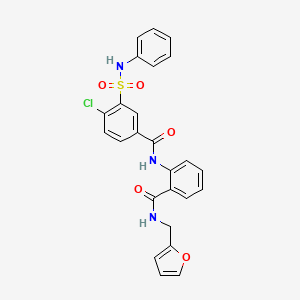 3-(anilinosulfonyl)-4-chloro-N-(2-{[(2-furylmethyl)amino]carbonyl}phenyl)benzamide