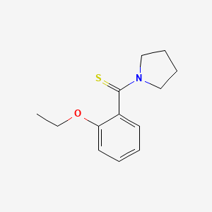 molecular formula C13H17NOS B3486568 1-[(2-ethoxyphenyl)carbonothioyl]pyrrolidine 