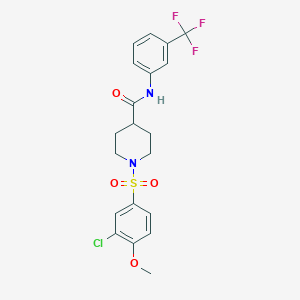 1-[(3-chloro-4-methoxyphenyl)sulfonyl]-N-[3-(trifluoromethyl)phenyl]-4-piperidinecarboxamide