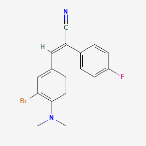 (2E)-3-[3-bromo-4-(dimethylamino)phenyl]-2-(4-fluorophenyl)prop-2-enenitrile