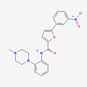 molecular formula C22H22N4O4 B3486593 N-[2-(4-methyl-1-piperazinyl)phenyl]-5-(3-nitrophenyl)-2-furamide 