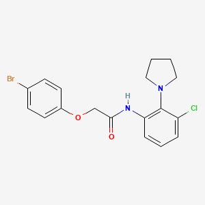 molecular formula C18H18BrClN2O2 B3486604 2-(4-bromophenoxy)-N-[3-chloro-2-(1-pyrrolidinyl)phenyl]acetamide 