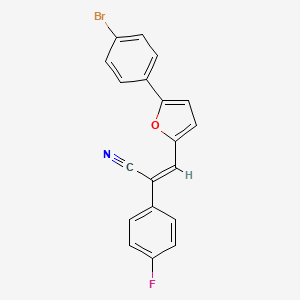 (2Z)-3-[5-(4-bromophenyl)furan-2-yl]-2-(4-fluorophenyl)prop-2-enenitrile