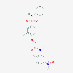 2-{4-[(cyclohexylamino)sulfonyl]-2-methylphenoxy}-N-(2-methyl-5-nitrophenyl)acetamide