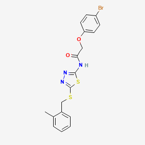 2-(4-bromophenoxy)-N-{5-[(2-methylbenzyl)thio]-1,3,4-thiadiazol-2-yl}acetamide