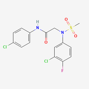 N~2~-(3-chloro-4-fluorophenyl)-N~1~-(4-chlorophenyl)-N~2~-(methylsulfonyl)glycinamide