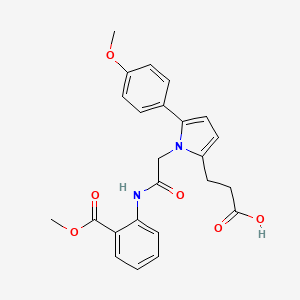 3-[1-(2-{[2-(methoxycarbonyl)phenyl]amino}-2-oxoethyl)-5-(4-methoxyphenyl)-1H-pyrrol-2-yl]propanoic acid