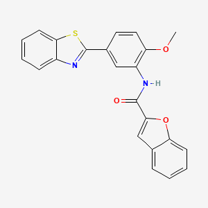 N-[5-(1,3-benzothiazol-2-yl)-2-methoxyphenyl]-1-benzofuran-2-carboxamide