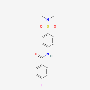 molecular formula C17H19IN2O3S B3486690 N-[4-(diethylsulfamoyl)phenyl]-4-iodobenzamide 