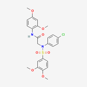 N~2~-(4-chlorophenyl)-N~1~-(2,4-dimethoxyphenyl)-N~2~-[(3,4-dimethoxyphenyl)sulfonyl]glycinamide