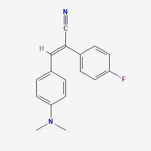 3-[4-(dimethylamino)phenyl]-2-(4-fluorophenyl)acrylonitrile