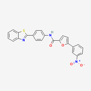 N-[4-(1,3-benzothiazol-2-yl)phenyl]-5-(3-nitrophenyl)-2-furamide