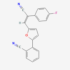 2-{5-[(E)-2-cyano-2-(4-fluorophenyl)ethenyl]furan-2-yl}benzonitrile