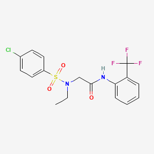 N~2~-[(4-chlorophenyl)sulfonyl]-N~2~-ethyl-N-[2-(trifluoromethyl)phenyl]glycinamide