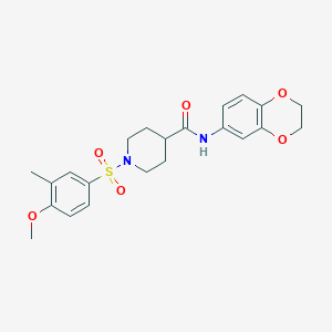 N-(2,3-dihydro-1,4-benzodioxin-6-yl)-1-[(4-methoxy-3-methylphenyl)sulfonyl]-4-piperidinecarboxamide