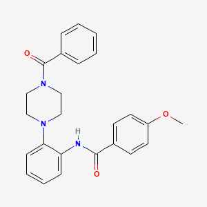 molecular formula C25H25N3O3 B3486787 N-[2-(4-benzoyl-1-piperazinyl)phenyl]-4-methoxybenzamide 