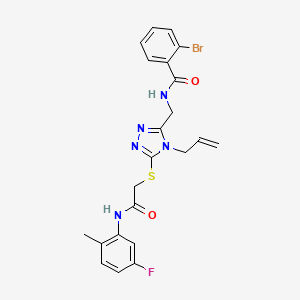 2-bromo-N-{[5-({2-[(5-fluoro-2-methylphenyl)amino]-2-oxoethyl}sulfanyl)-4-(prop-2-en-1-yl)-4H-1,2,4-triazol-3-yl]methyl}benzamide