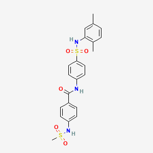 N-(4-{[(2,5-dimethylphenyl)amino]sulfonyl}phenyl)-4-[(methylsulfonyl)amino]benzamide