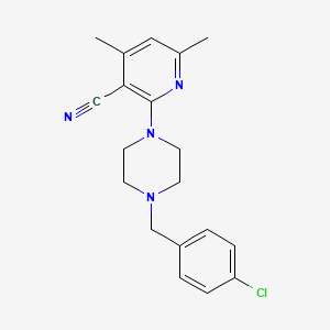 2-[4-(4-chlorobenzyl)-1-piperazinyl]-4,6-dimethylnicotinonitrile