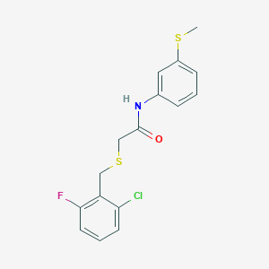 2-[(2-chloro-6-fluorobenzyl)thio]-N-[3-(methylthio)phenyl]acetamide