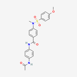 N-[4-(acetylamino)phenyl]-4-[[(4-methoxyphenyl)sulfonyl](methyl)amino]benzamide