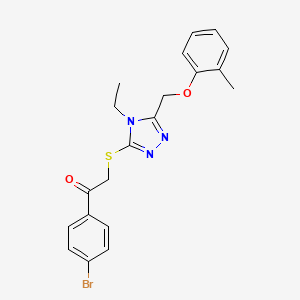 1-(4-bromophenyl)-2-({4-ethyl-5-[(2-methylphenoxy)methyl]-4H-1,2,4-triazol-3-yl}sulfanyl)ethanone