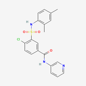 4-chloro-3-[(2,4-dimethylphenyl)sulfamoyl]-N-pyridin-3-ylbenzamide