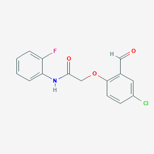 2-(4-chloro-2-formylphenoxy)-N-(2-fluorophenyl)acetamide