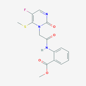 methyl 2-({[5-fluoro-6-(methylthio)-2-oxo-1(2H)-pyrimidinyl]acetyl}amino)benzoate