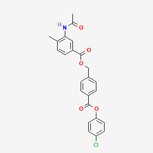 4-[(4-chlorophenoxy)carbonyl]benzyl 3-(acetylamino)-4-methylbenzoate