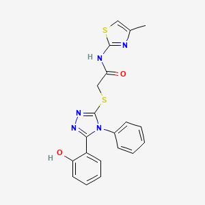 2-{[5-(2-hydroxyphenyl)-4-phenyl-4H-1,2,4-triazol-3-yl]thio}-N-(4-methyl-1,3-thiazol-2-yl)acetamide