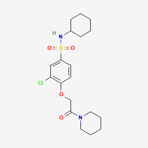 3-chloro-N-cyclohexyl-4-(2-oxo-2-piperidin-1-ylethoxy)benzenesulfonamide