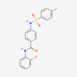 N-(2-fluorophenyl)-4-{[(4-methylphenyl)sulfonyl]amino}benzamide