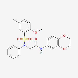 N-(2,3-DIHYDRO-1,4-BENZODIOXIN-6-YL)-2-(N-PHENYL2-METHOXY-5-METHYLBENZENESULFONAMIDO)ACETAMIDE