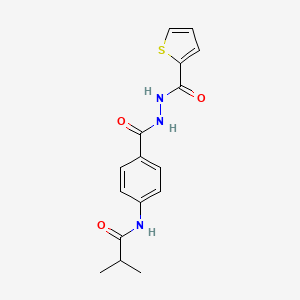 2-methyl-N-(4-{[2-(2-thienylcarbonyl)hydrazino]carbonyl}phenyl)propanamide