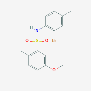 N-(2-bromo-4-methylphenyl)-5-methoxy-2,4-dimethylbenzenesulfonamide