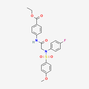 ethyl 4-({N-(4-fluorophenyl)-N-[(4-methoxyphenyl)sulfonyl]glycyl}amino)benzoate