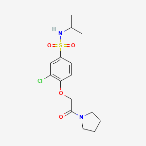 3-chloro-N-isopropyl-4-[2-oxo-2-(1-pyrrolidinyl)ethoxy]benzenesulfonamide