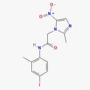 N-(4-iodo-2-methylphenyl)-2-(2-methyl-5-nitro-1H-imidazol-1-yl)acetamide