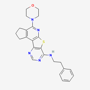 molecular formula C24H25N5OS B3487018 7-morpholin-4-yl-N-(2-phenylethyl)-10-thia-8,13,15-triazatetracyclo[7.7.0.02,6.011,16]hexadeca-1(9),2(6),7,11(16),12,14-hexaen-12-amine 