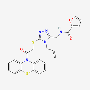 N-[(4-allyl-5-{[2-oxo-2-(10H-phenothiazin-10-yl)ethyl]thio}-4H-1,2,4-triazol-3-yl)methyl]-2-furamide