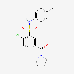 2-chloro-N-(4-methylphenyl)-5-(1-pyrrolidinylcarbonyl)benzenesulfonamide