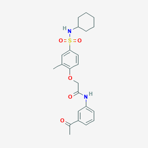 N-(3-acetylphenyl)-2-[4-(cyclohexylsulfamoyl)-2-methylphenoxy]acetamide